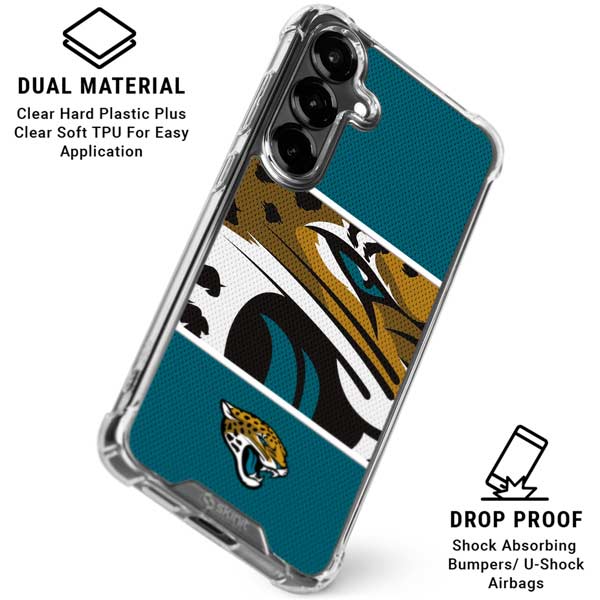 NFL Jacksonville Jaguars Zone Block Galaxy S26 Plus Clear Case