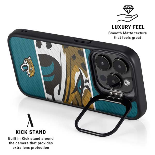 NFL Jacksonville Jaguars Zone Block iPhone 14 Pro Kickstand Case