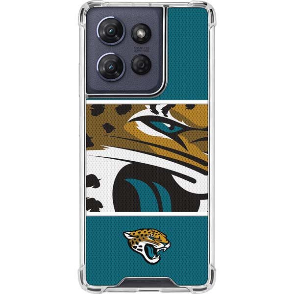NFL Jacksonville Jaguars Zone Block Moto G Power 5G (2025) Clear Case