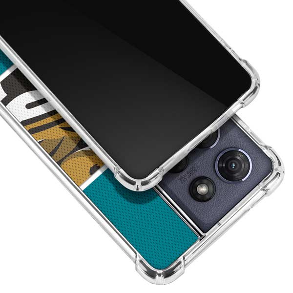 NFL Jacksonville Jaguars Zone Block Moto G Power 5G (2025) Clear Case