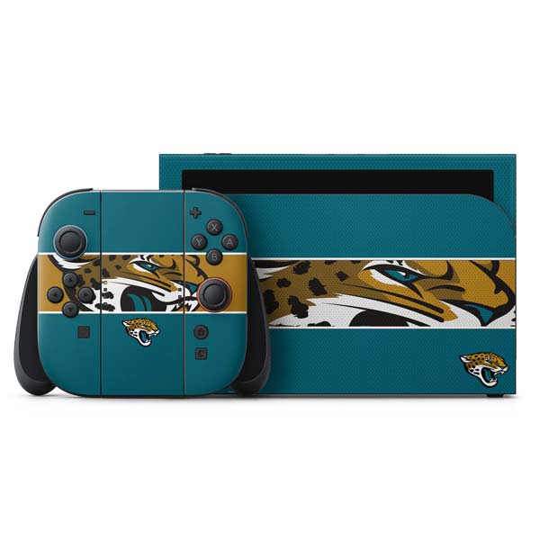 NFL Jacksonville Jaguars Zone Block Nintendo Switch 2 (2025) with Joy-Con Skin