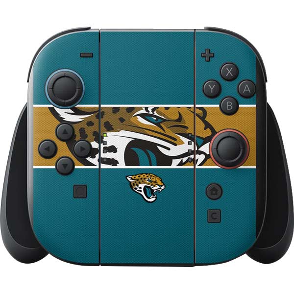 NFL Jacksonville Jaguars Zone Block Nintendo Switch 2 (2025) with Joy-Con Skin