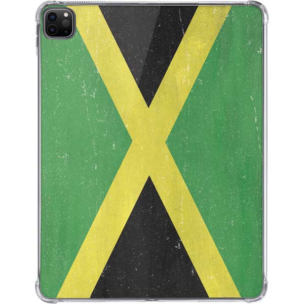Jamaica Flag Distressed iPad Pro 11in (2024) Clear Case