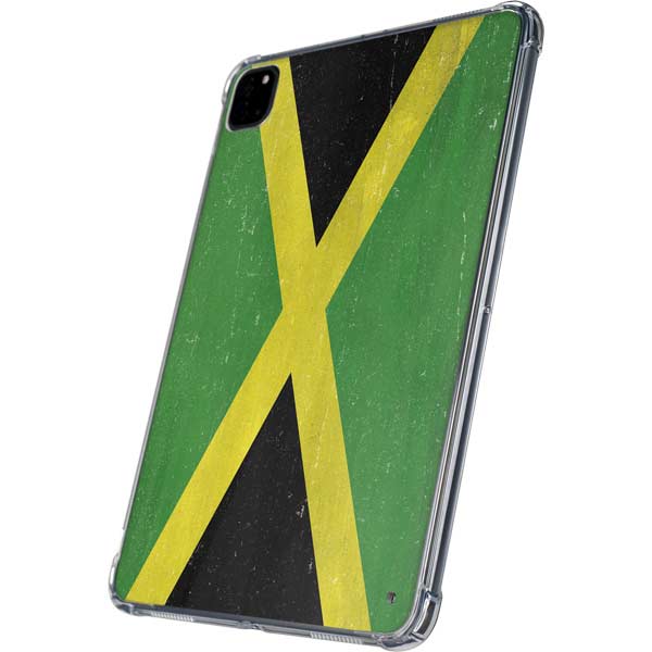 Jamaica Flag Distressed iPad Pro 11in (2024) Clear Case
