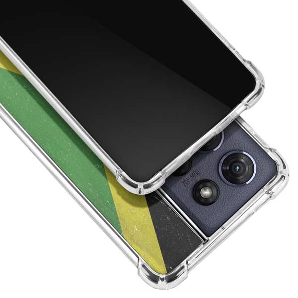 Jamaica Flag Distressed Moto G 5G (2025) Clear Case