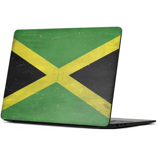Jamaica Flag Distressed Surface Laptop 7 15in Skin