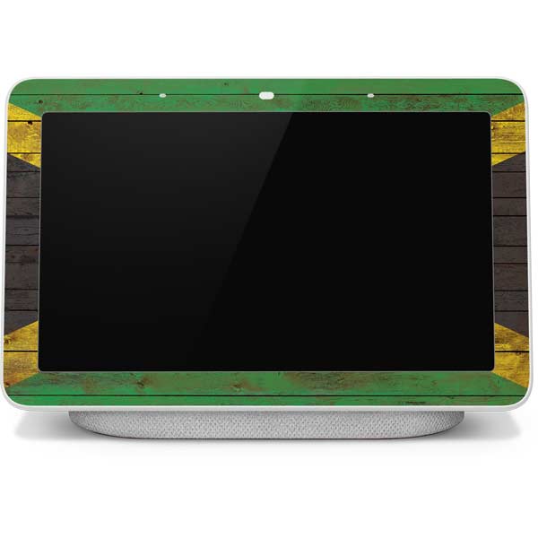 Jamaican Flag Dark Wood Google Home Hub Skin