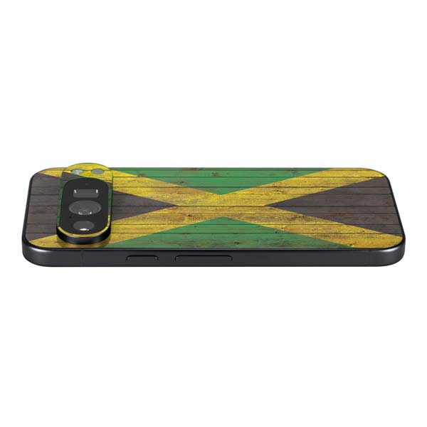 Jamaican Flag Dark Wood Google Pixel 10 Pro XL Skin