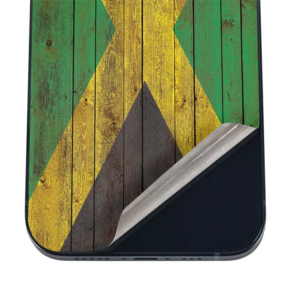 Jamaican Flag Dark Wood iPhone 17 Pro Max Skin
