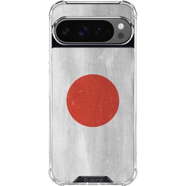 Japanese Flag Distressed Google Pixel 10 Pro Clear Case
