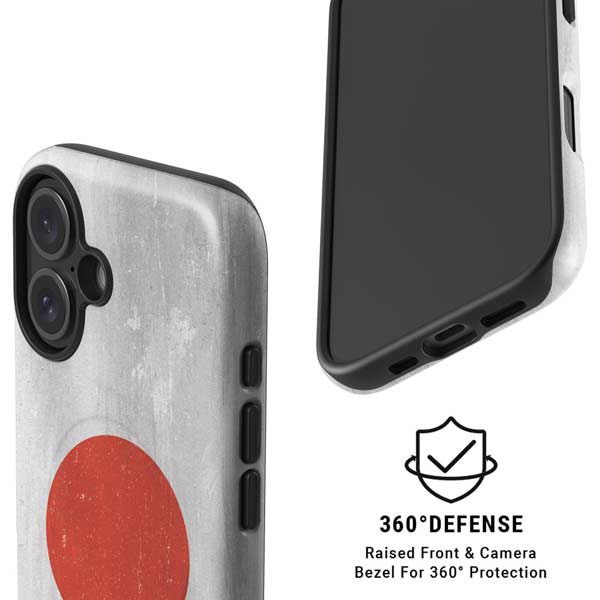 Japanese Flag Distressed iPhone 16 Plus Magsafe Impact Case