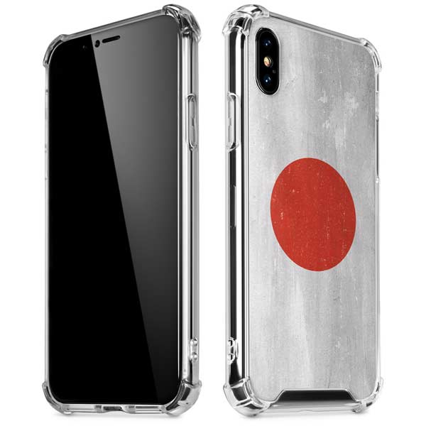 Japanese Flag Distressed iPhone X/XS Clear Case