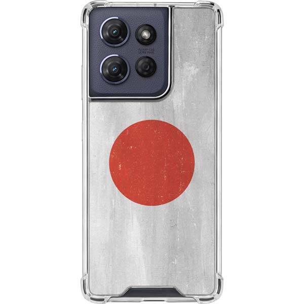Japanese Flag Distressed Moto G 5G (2025) Clear Case