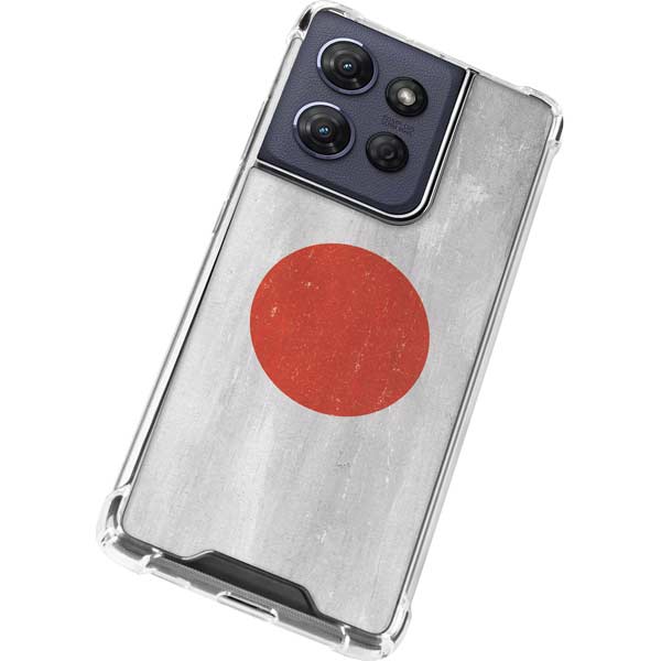 Japanese Flag Distressed Moto G 5G (2025) Clear Case
