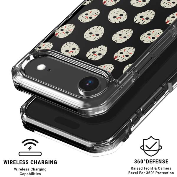 Warner Bros Friday the 13th Jason Voorhees Pattern iPhone 17 Air Clear Case