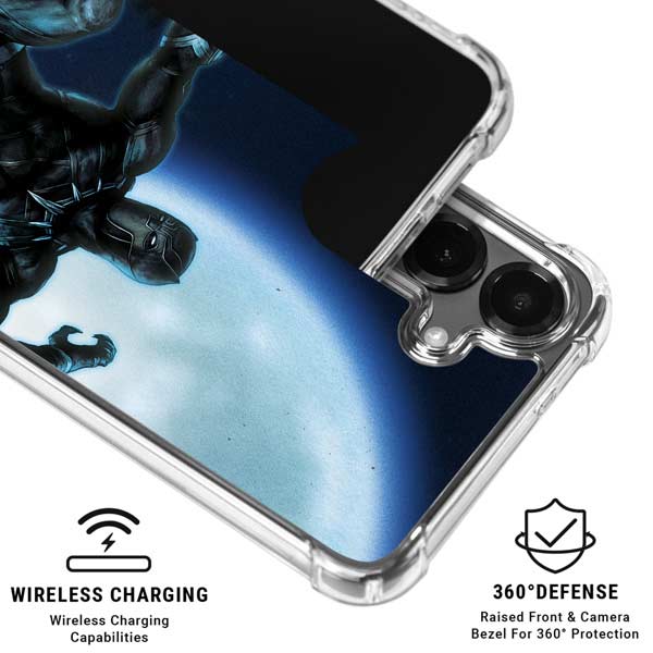 Marvel Black Panther Jumping Through Air Galaxy S26 Plus Clear Case