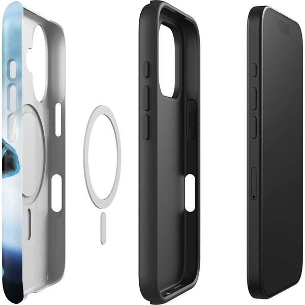 Marvel Black Panther Jumping Through Air iPhone 16 Magsafe Impact Case