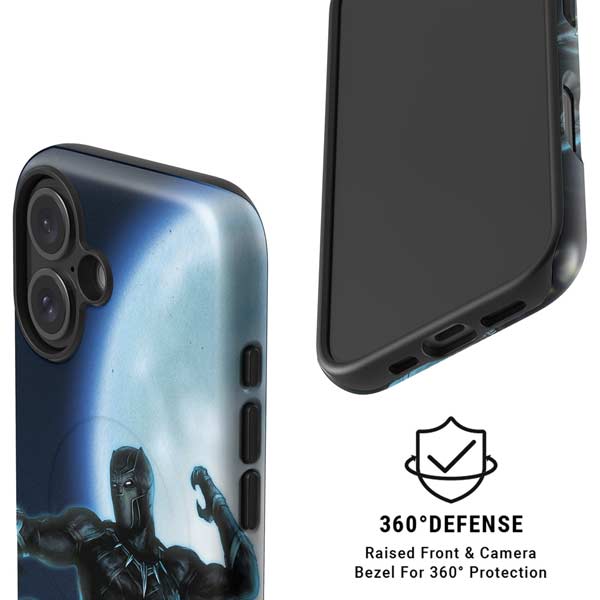 Marvel Black Panther Jumping Through Air iPhone 16 Magsafe Impact Case