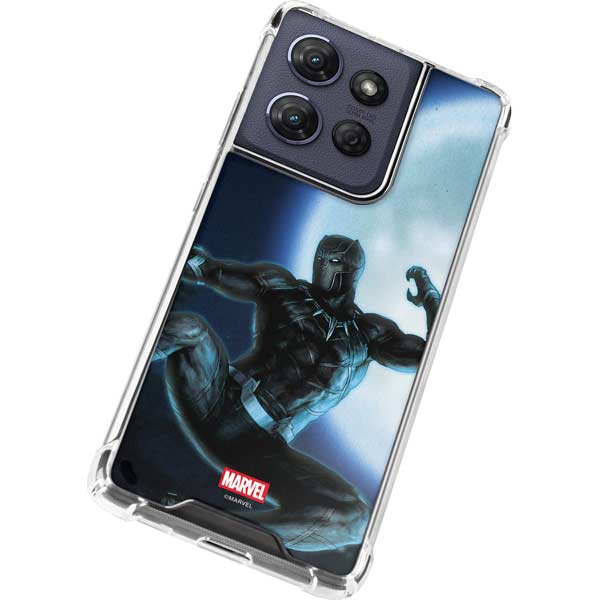 Marvel Black Panther Jumping Through Air Moto G 5G (2025) Clear Case