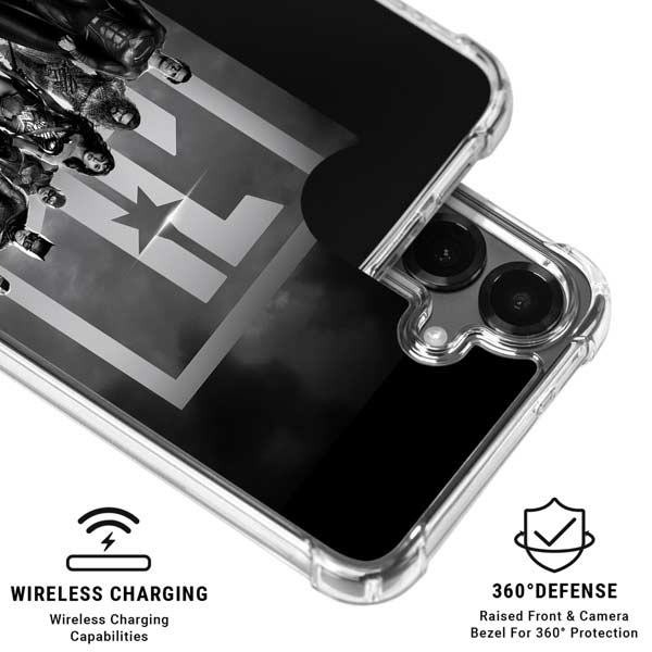 The Justice League (2017) Justice League Black and White Galaxy S26 Plus Clear Case