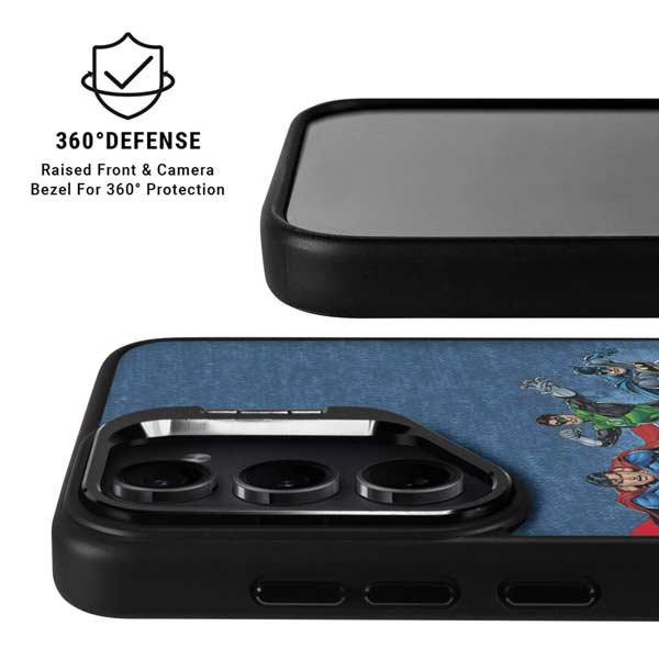 Justice League Action Pose Charcaters Galaxy S26 Plus Kickstand Case