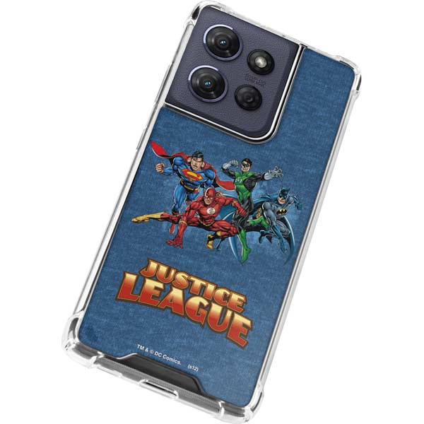 Justice League Action Pose Charcaters Moto G 5G (2025) Clear Case