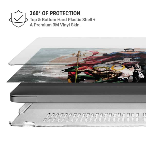 Justice League Heroes Stance 2 MacBook Pro 14in (2021-24) Case plus Skin