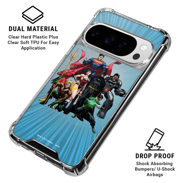 Justice League Heroes Stance 1 Google Pixel 10 Pro XL Clear Case