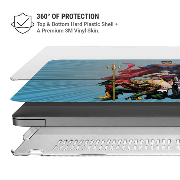 Justice League Heroes Stance 1 MacBook Pro 14in (2021-24) Case plus Skin