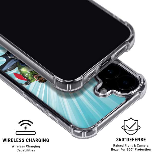 Justice League Team Power Up iPhone 17 Clear Case