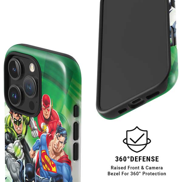 Justice League Team Power Up Green iPhone 16 Pro Magsafe Impact Case