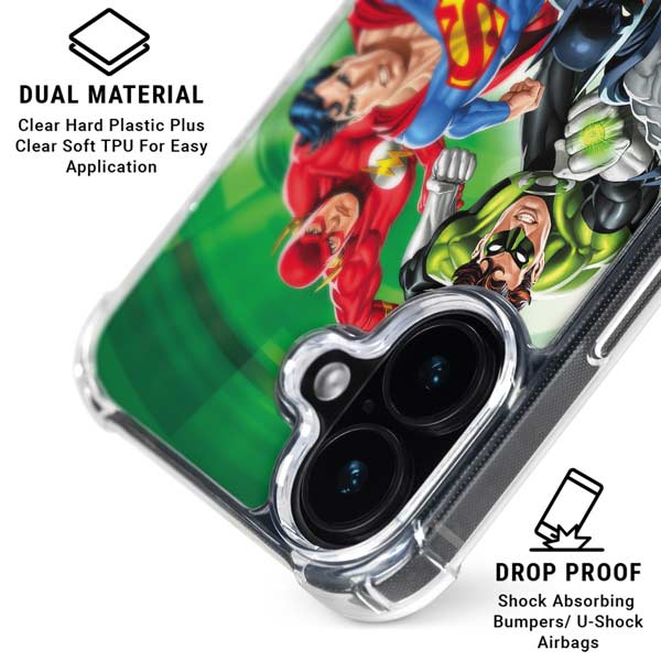 Justice League Team Power Up Green iPhone 17 MagSafe Case