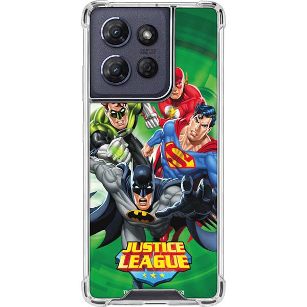 Justice League Team Power Up Green Moto G Play 5G (2025) Clear Case