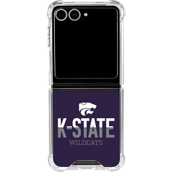 Kansas State University K-State Wildcats Gradient Galaxy Z Flip7 Clear Case