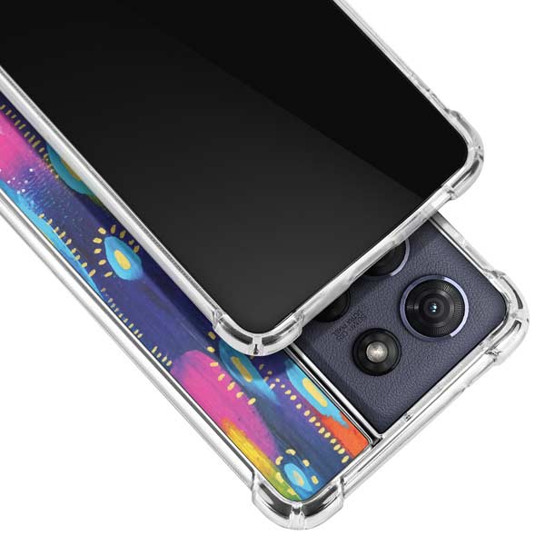 Kaleidoscope Brush Stroke by Etta Vee Moto G 5G (2025) Clear Case