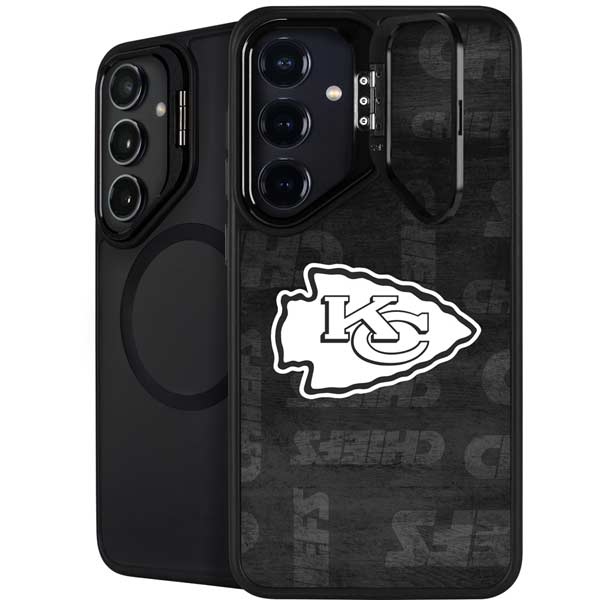 NFL Kansas City Chiefs Black & White Galaxy S26 Plus Kickstand Case