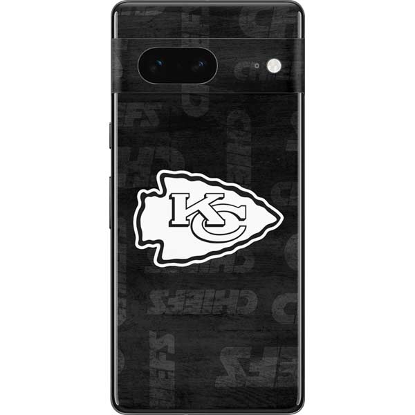 NFL Kansas City Chiefs Black & White Pixel Skins