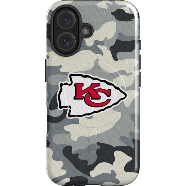 NFL Kansas City Chiefs Camo iPhone 16 Magsafe Impact Case