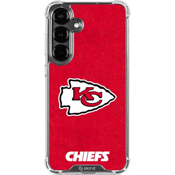 NFL Kansas City Chiefs Distressed Galaxy S26 Plus Clear Case