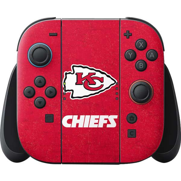 NFL Kansas City Chiefs Distressed Nintendo Skins