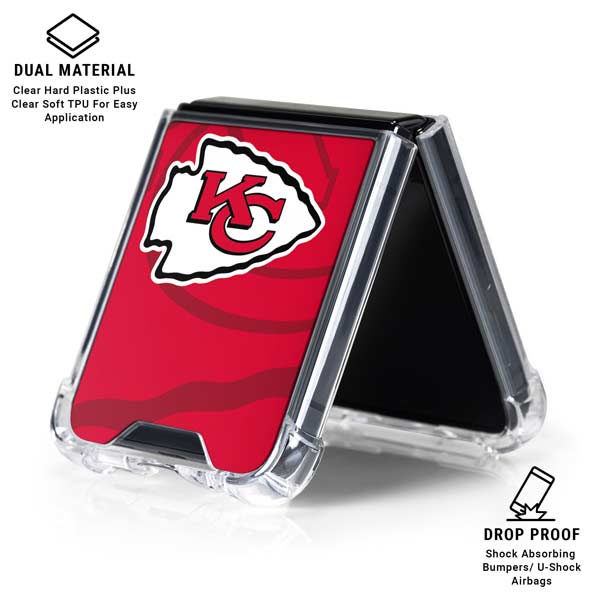 NFL Kansas City Chiefs Double Vision Galaxy Z Flip7 Clear Case