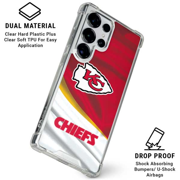 NFL Kansas City Chiefs Galaxy S25 Ultra Clear Case