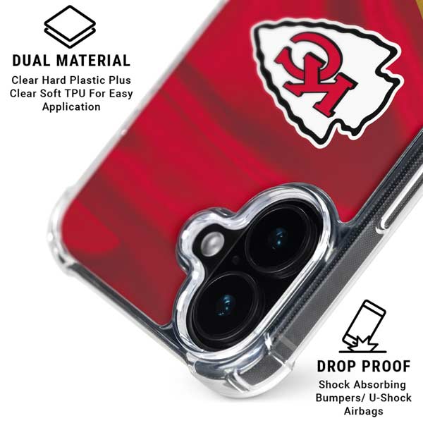 NFL Kansas City Chiefs iPhone 16 Plus Clear Case