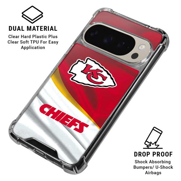 NFL Kansas City Chiefs Pixel 9 Pro XL Clear Case