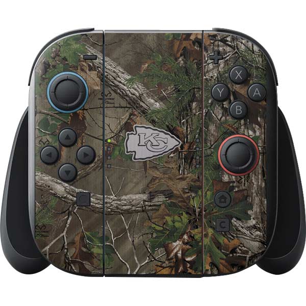 NFL Kansas City Chiefs Realtree Xtra Green Camo Nintendo Switch 2 (2025) with Joy-Con Skin
