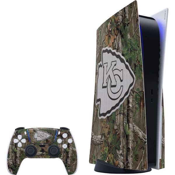 NFL Kansas City Chiefs Realtree Xtra Green Camo PlayStation PS5 Skins