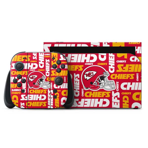NFL Kansas City Chiefs Red Blast Nintendo Switch 2 (2025) with Joy-Con Skin