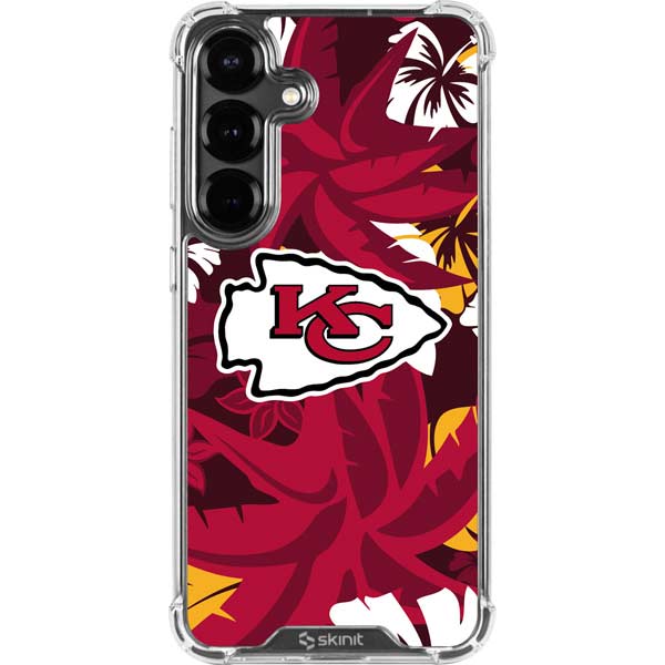NFL Kansas City Chiefs Tropical Print Galaxy S26 Clear Case
