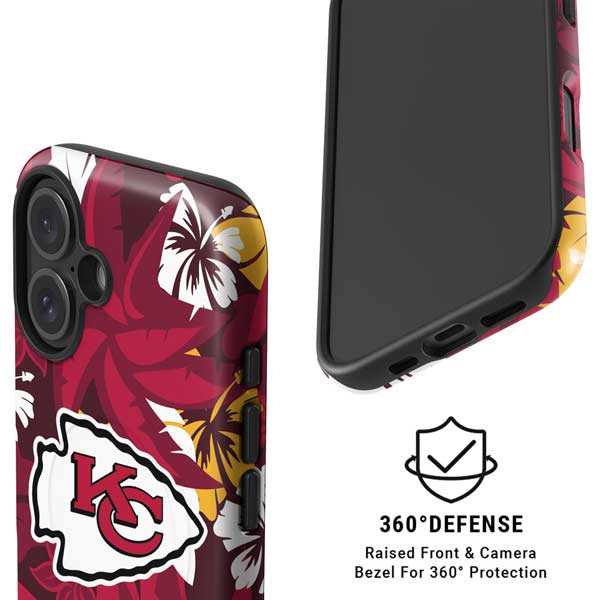 NFL Kansas City Chiefs Tropical Print iPhone 16 Plus Magsafe Impact Case