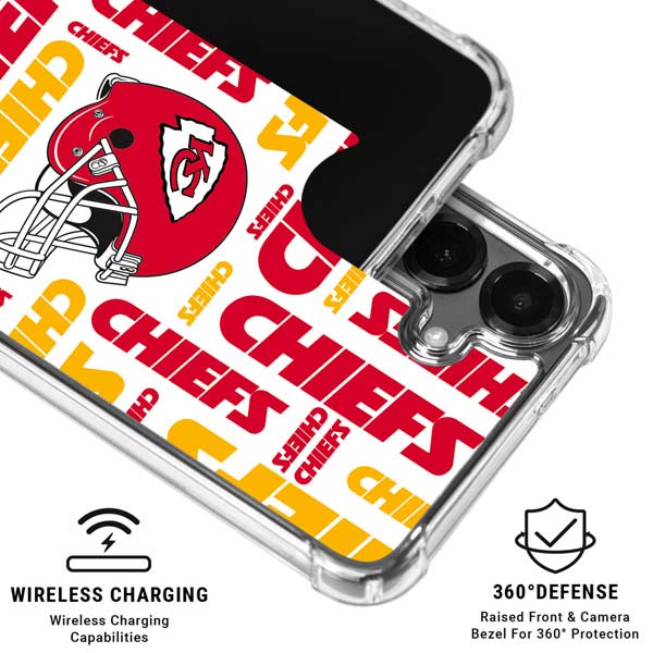 NFL Kansas City Chiefs White Blast Galaxy S26 Plus Clear Case